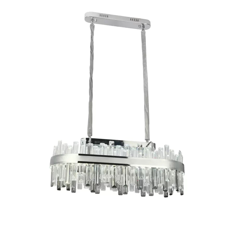 LED Crystal πολυέλαιος με τηλεχειριστήριο Morgan 140W Silver