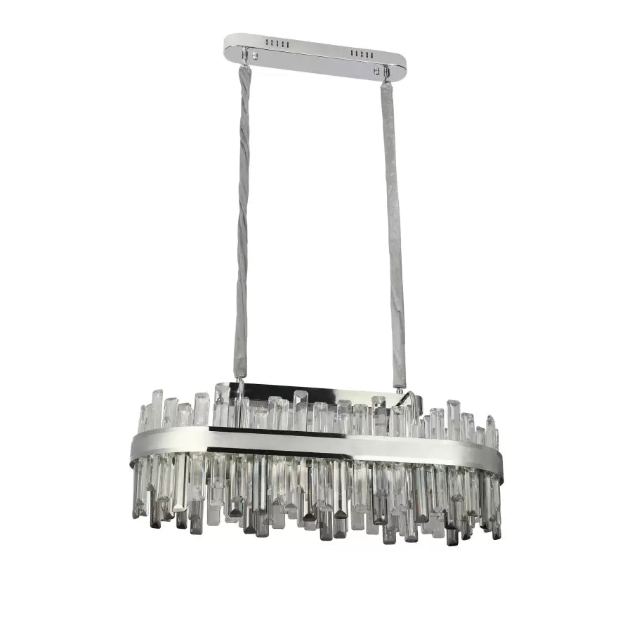 LED Crystal πολυέλαιος με τηλεχειριστήριο Morgan 140W Silver