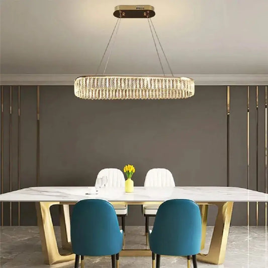 LED πολυέλαιος με τηλεχειριστήριο Zimar 80W, 80cm χρυσή διάμετρο