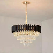 Rubbert Chandelier, 9*E14, χρυσός, μέταλλο και κρύσταλλο