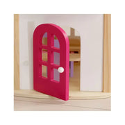 Doll Cottage με έπιπλα ροζ κουκούλα