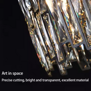 Crystal πολυέλαιος Melitina 6xe27, διάμετρος 49cm, μαύρο, ρυθμιζόμενο ύψος