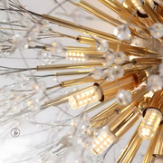 Rondo Vivace Crystal Chandelier, 8x G9, 60cm, Golden