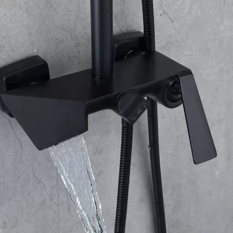 Στήλη ντους, υγιεινό ορείχαλκο, μαύρο, 6720h