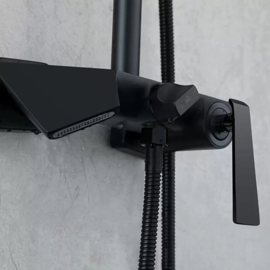 Στήλη ντους, υγιεινό ορείχαλκο, μαύρο, 6720h