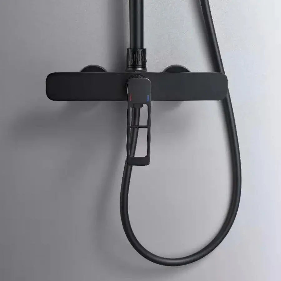 Στήλη ντους, υγιεινό ορείχαλκο, μαύρο, 9710h