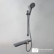 Η γυαλιστερή γυαλιστερή στήλη ντους με μαύρο ασήμι 11211h