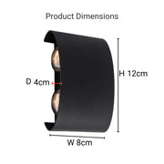 Fantasis Εφαρμογή εξωτερικού και εσωτερικού LED, 4 πηγές x 1W, IP65, μεταλλικό, μαύρο, 3000K