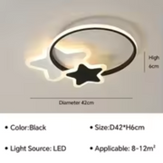 LED Lulus με τηλεχειριστήριο Sandrina Sandrina 106w μαύρο και άσπρο