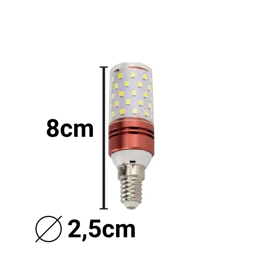 Λαμπτήρας LED E14, 12W, Rose, Θερμό/Ουδέτερο/Ψυχρό φως, 3000K/4000K/6000K