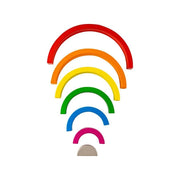 Παιχνίδι τύπου ουράνιου τόξου, πολύχρωμα, 7 κομμάτια, ξύλο