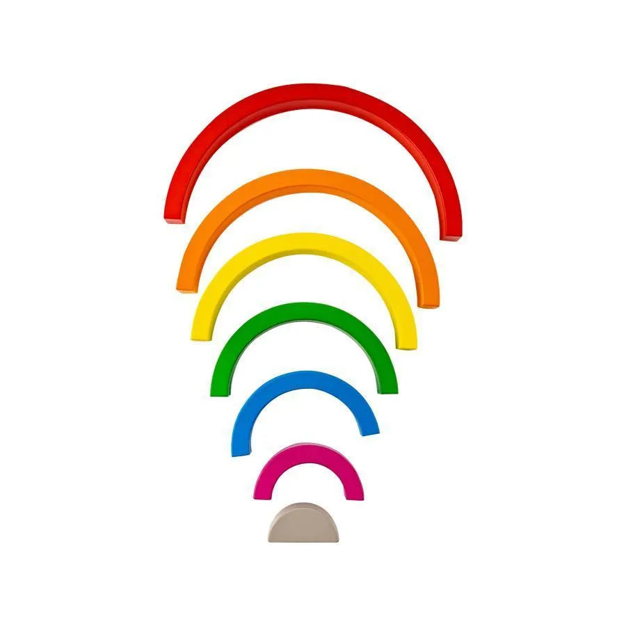 Παιχνίδι τύπου ουράνιου τόξου, πολύχρωμα, 7 κομμάτια, ξύλο