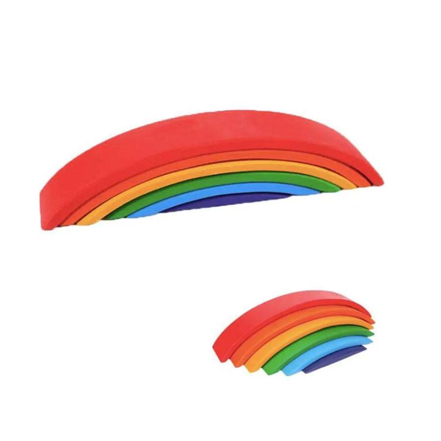 Παιχνίδι παζλ παζλ Το φωτεινό ουράνιο τόξο, 6 κομμάτια, πολύχρωμα, ξύλο