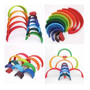 Παιχνίδι παζλ παζλ Το φωτεινό ουράνιο τόξο, 6 κομμάτια, πολύχρωμα, ξύλο