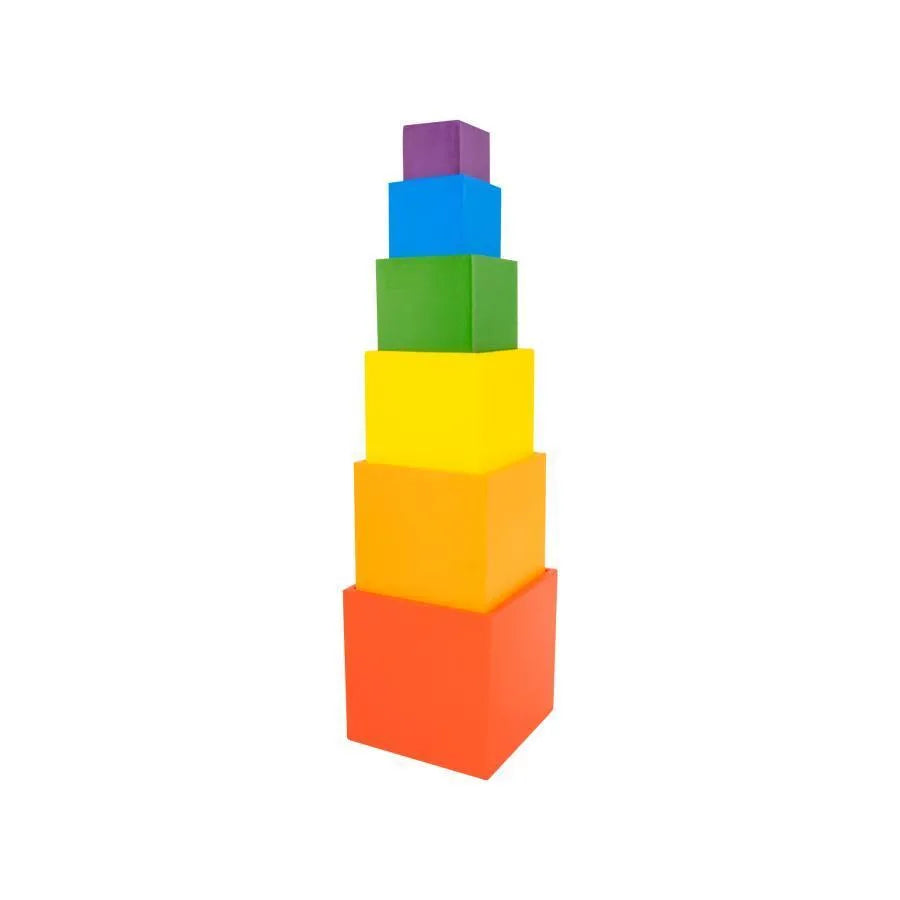 Παιχνίδι τύπου παζλ Το τετράγωνο ουράνιο τόξο, πολύχρωμα, 6 κομμάτια, ξύλο