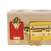 Εκπαιδευτικό παιχνίδι Montessori Lock Cube, 5 κομμάτια, πολύχρωμα, ξύλο