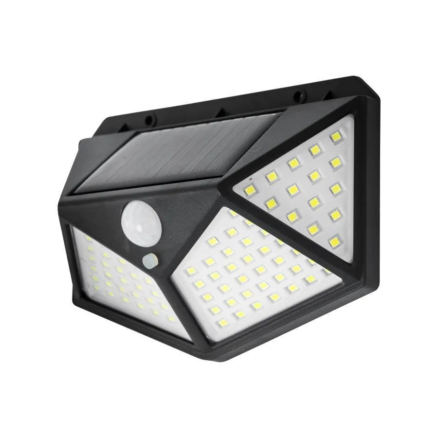 Ηλιακή λάμπα με αισθητήρα κίνησης, 100 LED, 20W, IP.65, μαύρο