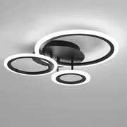 LED πολυέλαιος με τηλεχειριστήριο Betty, 41W, 3 κύκλοι, κρύο/ζεστό/ουδέτερο φως, ασταθές, μαύρο