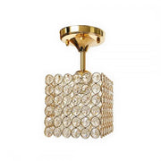 Catrina Crystal Chandelier, 1 x E27, Square, Gold