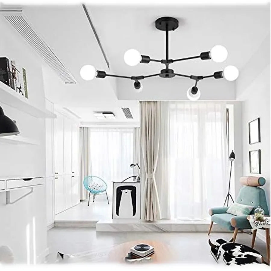 Το Architek Octa, 6x E27, Black, Metal