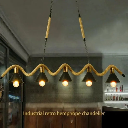 Lustrage Lust, 5*E27, Brown, Metal και Twine