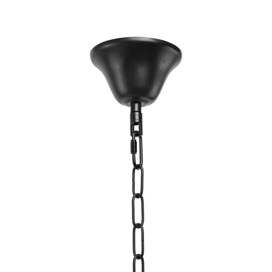 Indiana Chandelier, 8*E27, Metal and Rope, Black