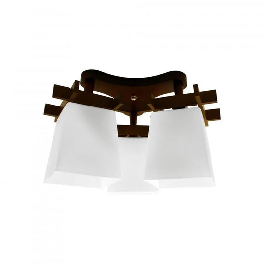 Jade Lust, 3*E27, λευκό με καφέ, μέταλλο και γυαλί