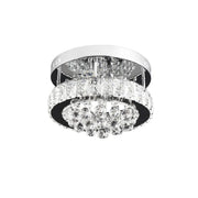 LED Abel Lust, 24W, κρύο/ζεστό/ουδέτερο φως, χρώμιο και κρύσταλλο