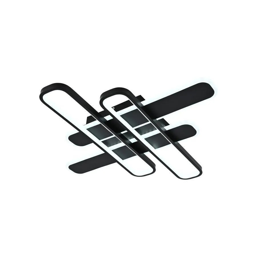 Πολυέλαιος LED με τηλεχειριστήριο AFINA 120W, 4 Στοιχεία, Κρύο/Ζεστό/Ουδέτερο φως, Ρυθμιζόμενο, Μαύρο