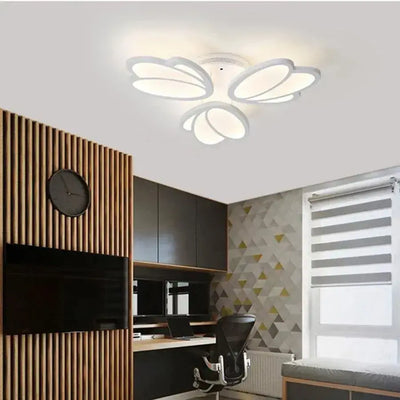 Πολυέλαιος LED με τηλεχειριστήριο TULIP 47W, 3 Πέταλα, Κρύο/Ζεστό/Ουδέτερο φως, Ρυθμιζόμενο, Λευκό