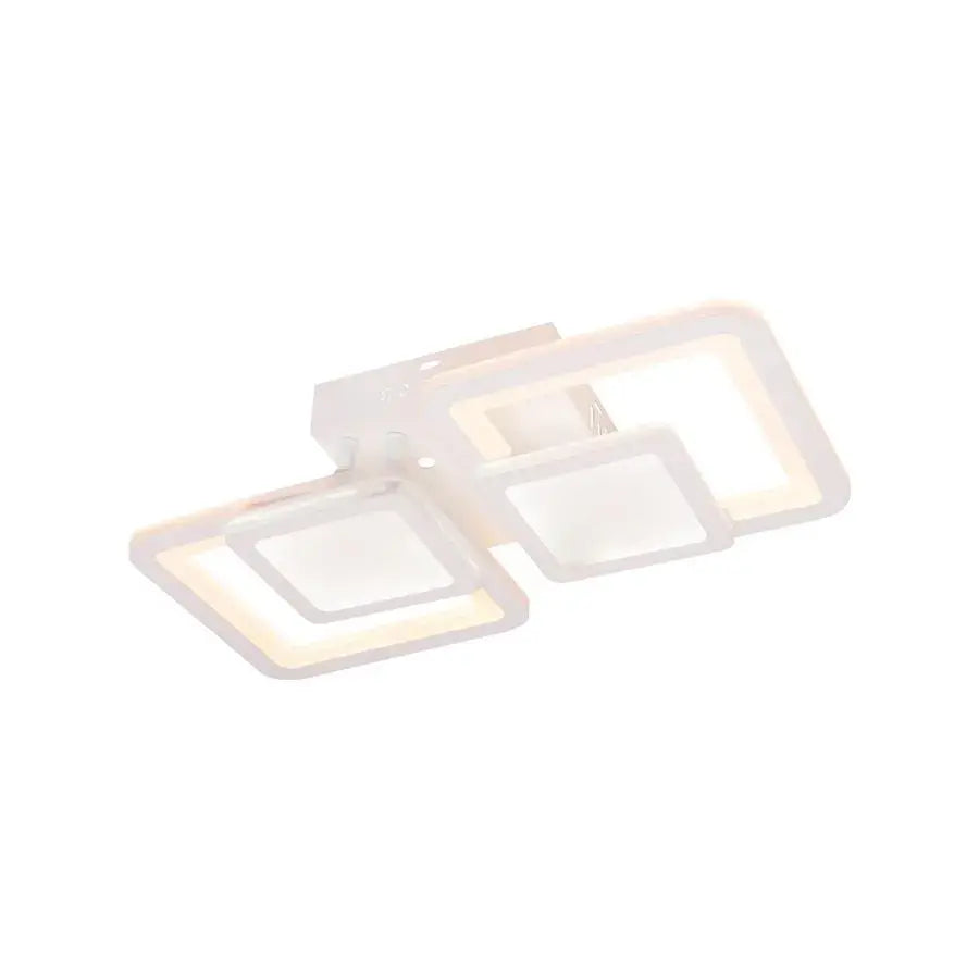 Πολυέλαιος LED με τηλεχειριστήριο BALANS 44W, 2 Τετράγωνα, Κρύο/Ζεστό/Ουδέτερο φως, Ρυθμιζόμενο, Λευκό