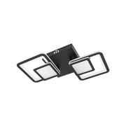 Πολυέλαιος LED με τηλεχειριστήριο BALANS 44W, 2 Τετράγωνα, Κρύο/Ζεστό/Ουδέτερο φως, Ρυθμιζόμενο, Μαύρο