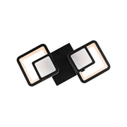 Πολυέλαιος LED με τηλεχειριστήριο BALANS 44W, 2 Τετράγωνα, Κρύο/Ζεστό/Ουδέτερο φως, Ρυθμιζόμενο, Μαύρο