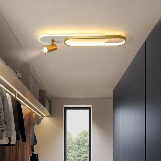 Η Camilla οδήγησε πολυέλαιους, 24W, ακρυλικό και μέταλλο, λευκό και χρυσό