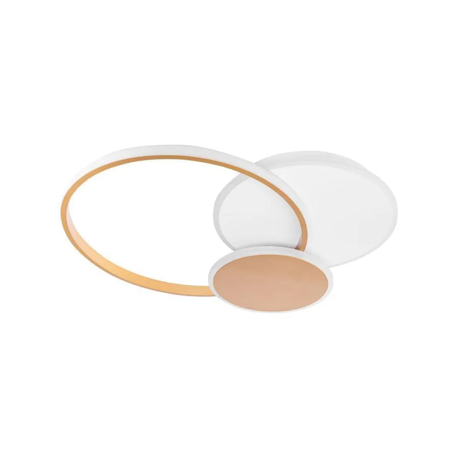 Πολυέλαιος LED με τηλεχειριστήριο KILLIAN 71W, 3 Κύκλοι, Κρύο/Ζεστό/Ουδέτερο φως, Ρυθμιζόμενο, Λευκός Χρυσός