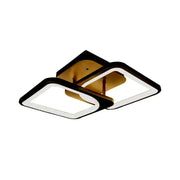 LED πολυέλαιος με τηλεχειριστήριο, Ζωή, 2 τετράγωνα, 39W, κρύο/ζεστό/ουδέτερο φως, άκαμπτο, μαύρο