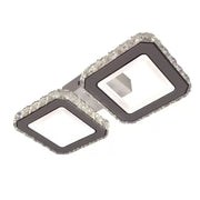 LED πολυέλαιος με τηλεχειριστήριο Quadris, 24W, 2 τετράγωνα, κρύο/ζεστό/ουδέτερο φως, ασταθές, λευκό