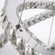 Lulus LED Prism Luminis, Crystal and Metal, 4 κύκλοι, Dimable, ρυθμιζόμενο ύψος, κρύο/ζεστό/ουδέτερο φως, πολυτελές φωτισμό