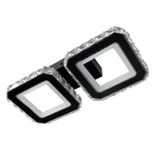 LED πολυέλαιος με τηλεχειριστήριο Quadris, 24W, 2 τετράγωνα, κρύο/ζεστό/ουδέτερο φως, ασταθές, μαύρο