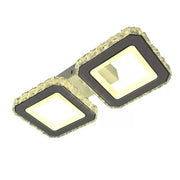 LED πολυέλαιος με τηλεχειριστήριο Quadris, 24W, 2 τετράγωνα, κρύο/ζεστό/ουδέτερο φως, ασταθές, λευκό