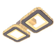LED πολυέλαιος με τηλεχειριστήριο Quadris, 24W, 2 τετράγωνα, κρύο/ζεστό/ουδέτερο φως, ασταθές, λευκό