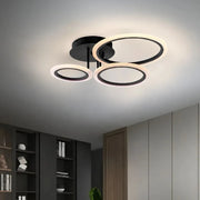 LED πολυέλαιος με τηλεχειριστήριο Betty, 41W, 3 κύκλοι, κρύο/ζεστό/ουδέτερο φως, ασταθές, μαύρο