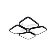 LED πολυέλαιος με τηλεχειριστήριο Daiki, 79W, 4 τετράγωνα, κρύο/ζεστό/ουδέτερο φως, άκαμπτο, μαύρο