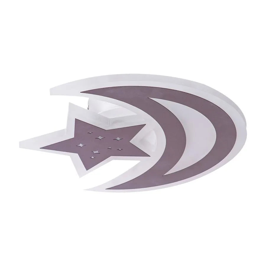 Πολυέλαιος LED ELLY 36W, Φεγγάρι και αστέρι, Κρύο/Ζεστό/Ουδέτερο φως, Καφέ