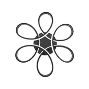 Πολυέλαιος LED με τηλεχειριστήριο ELON 120W, Κυματιστό, Κρύο/Ζεστό/Ουδέτερο φως, Ρυθμιζόμενο, Μαύρο