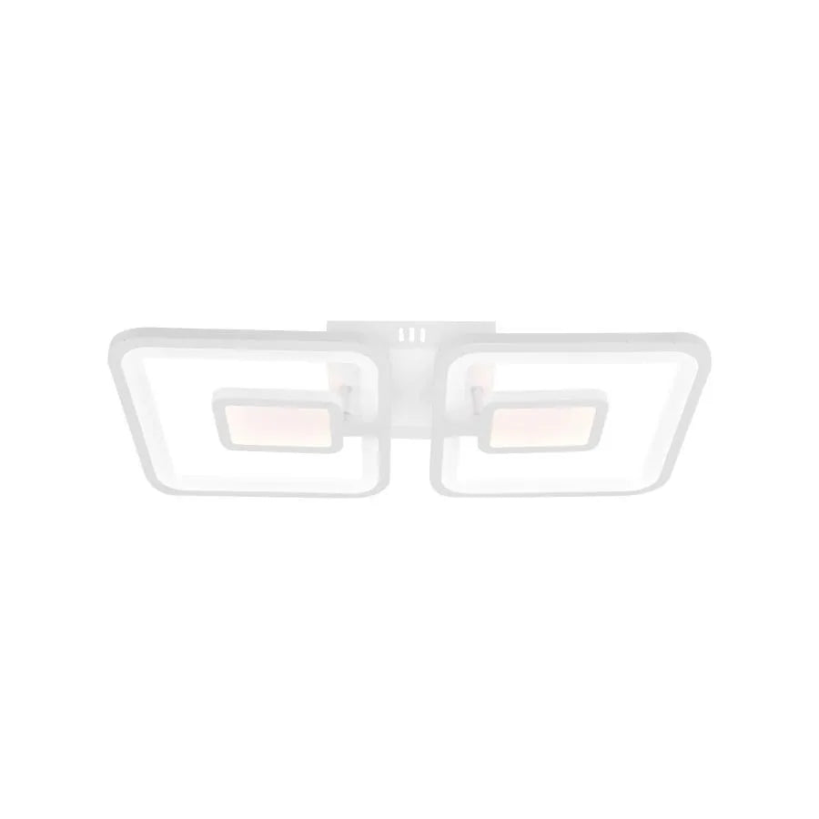 LED Lust με τηλεχειριστήριο, Felix, 2 τετράγωνα, 77W, κρύο/ζεστό/ουδέτερο φως, ασταθές, λευκό