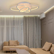 Πολυέλαιος LED με τηλεχειριστήριο TIANA 83W, 3 Ελλείψεις, Κρύο/Ζεστό/Ουδέτερο φως, Ρυθμιζόμενο, Λευκό
