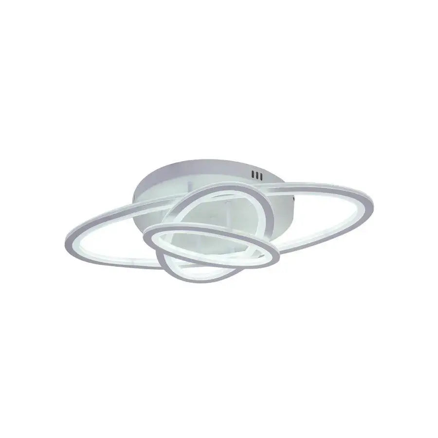 Πολυέλαιος LED με τηλεχειριστήριο TIANA 83W, 3 Ελλείψεις, Κρύο/Ζεστό/Ουδέτερο φως, Ρυθμιζόμενο, Λευκό