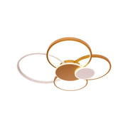 Πολυέλαιος LED με τηλεχειριστήριο KILLIAN 74W, 6 κύκλοι, κρύο/θερμό/ουδέτερο φως, ρυθμιζόμενο, λευκόχρυσο