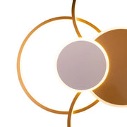 Πολυέλαιος LED με τηλεχειριστήριο KILLIAN 74W, 6 κύκλοι, κρύο/θερμό/ουδέτερο φως, ρυθμιζόμενο, λευκόχρυσο